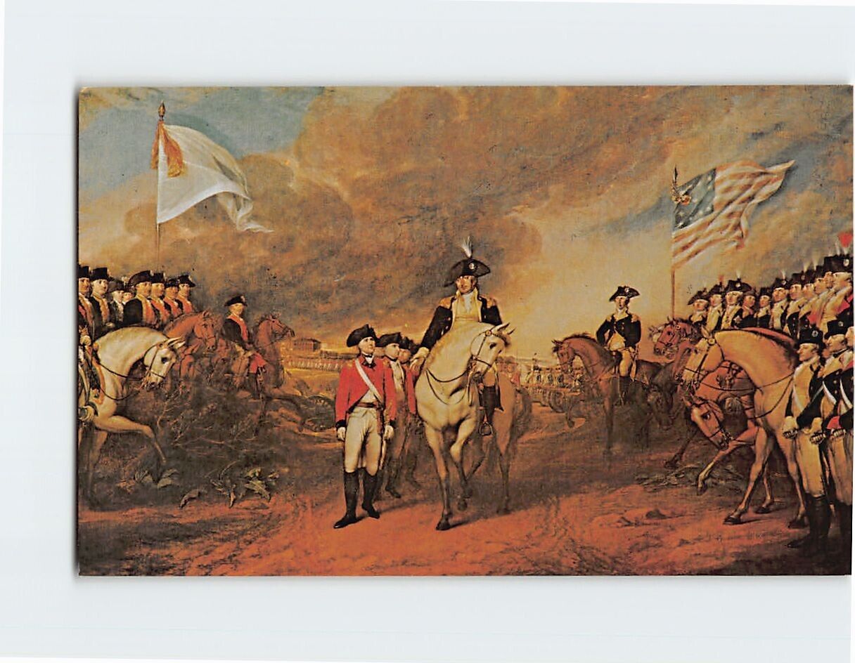 Postcard British surrender at Yorktown, Virginia
