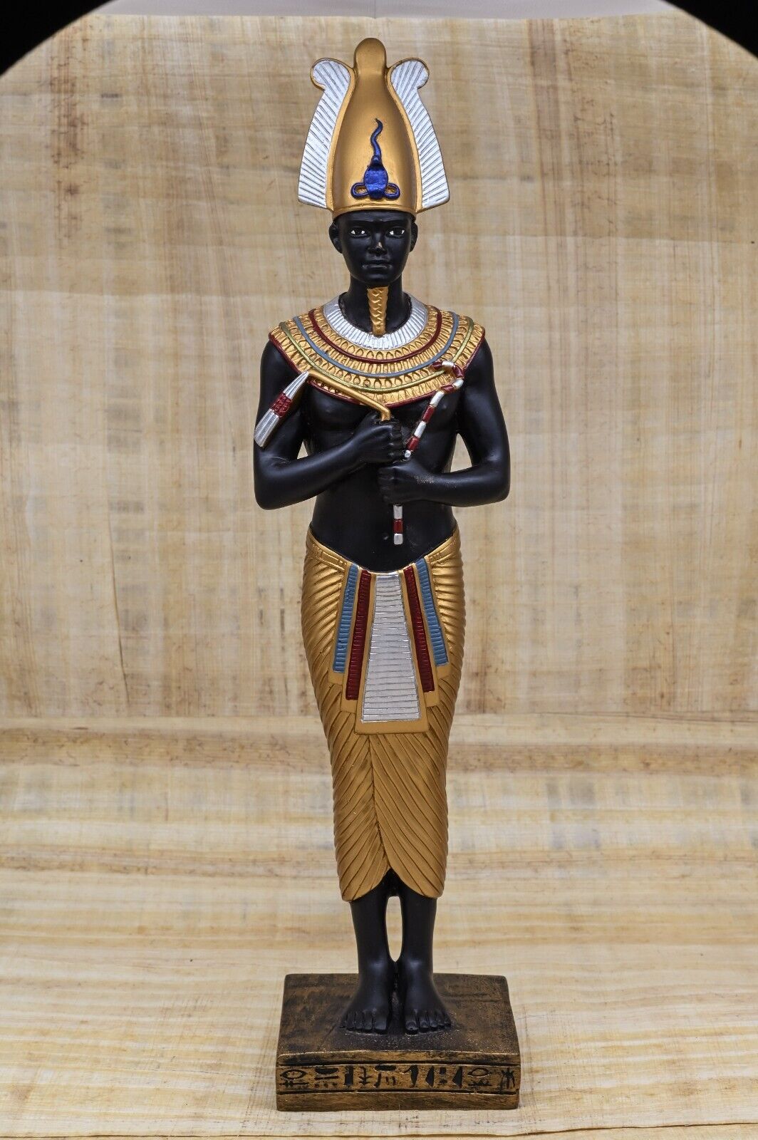 Osiris - Egyptian statue of god Osiris, lord of the dead stone made in Egypt