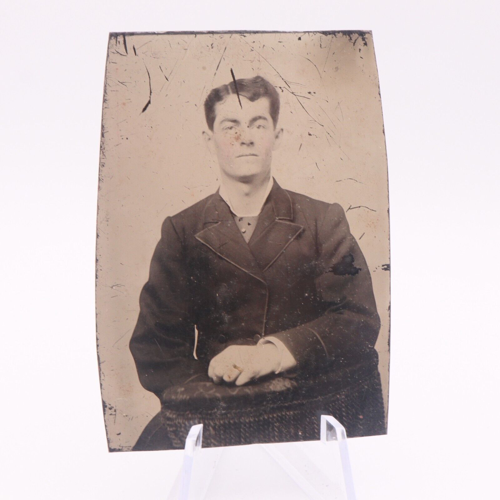 Antique Tintype Photo of Handsome Gentleman