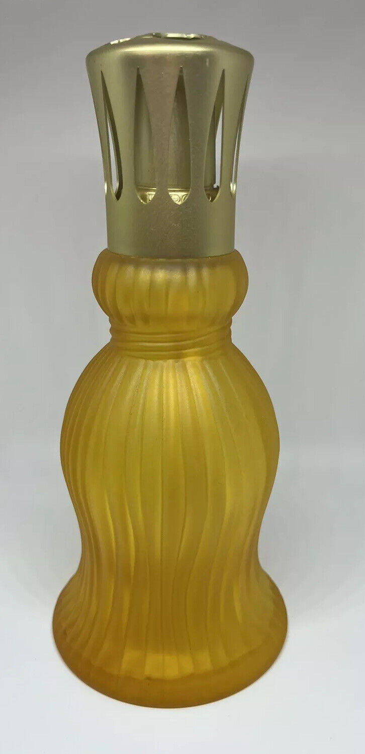 Vintage Catylitic LAMPE BERGER OIL LAMP FROSTED GLASS Tassel Design France
