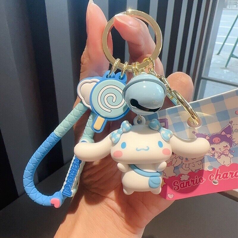 Sanrio Characters Cinnamoroll 💜 Keychain 3D Figure For Backpack NEW