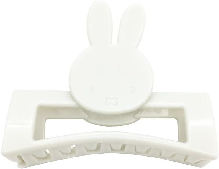 New Japan Miffy Rabbit LARGE Ivory White Cute Hair Claw Clip Mascot Accessoy