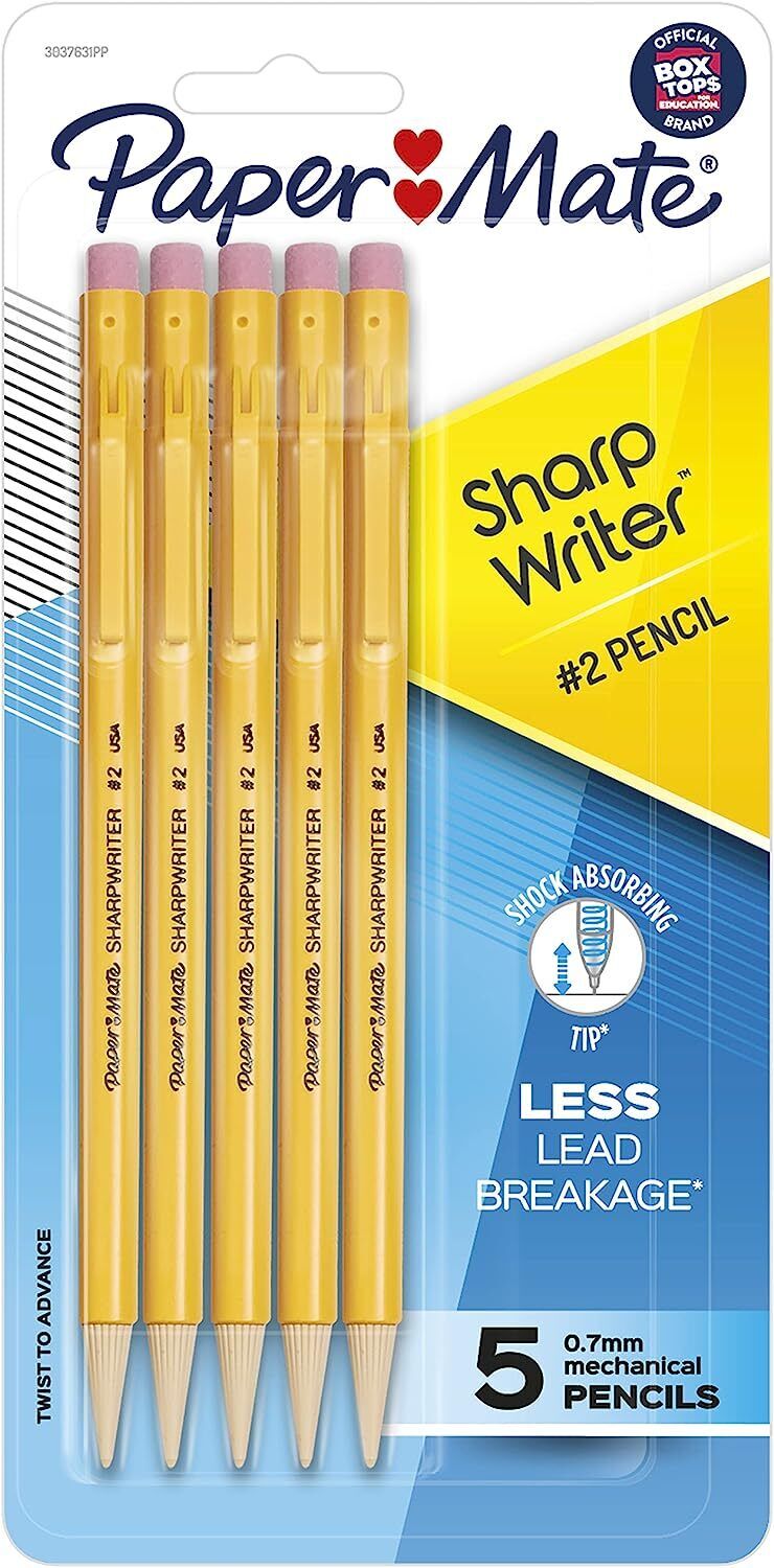 Paper Mate SharpWriter No.2 Mechanical Pencils 5 Each