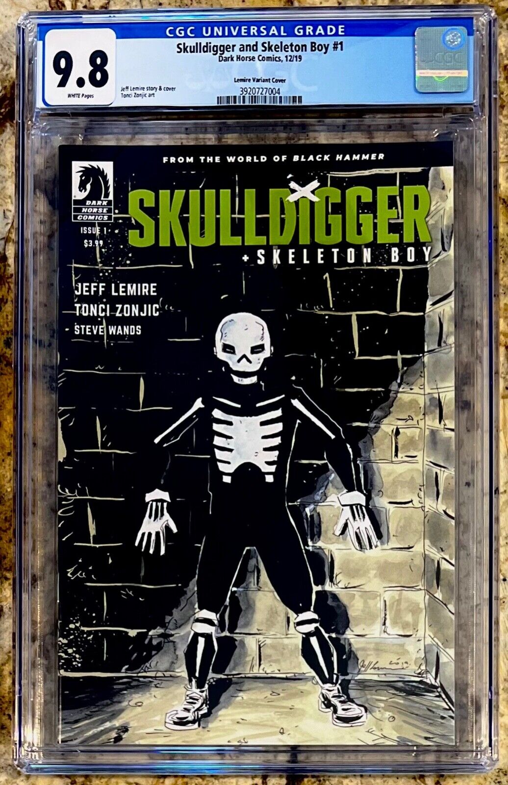 Skulldigger and Skeleton Boy #1 CGC 9.8 WHITE 1:10 Jeff Lemire Variant