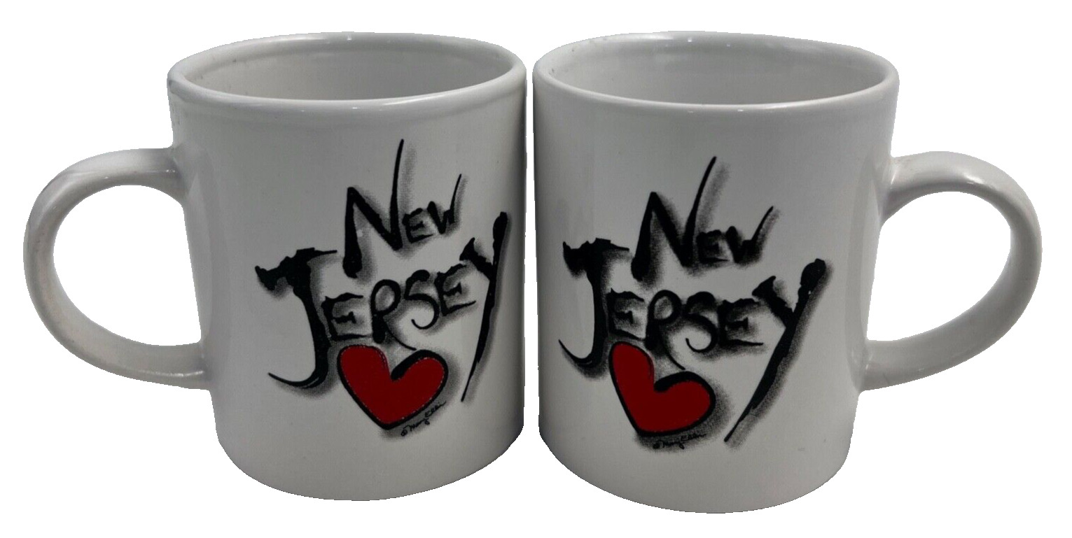 Lot of 2 Mary Ellis New Jersey Collectors Coffee Mug Cup Fifth Ave Manufacturers