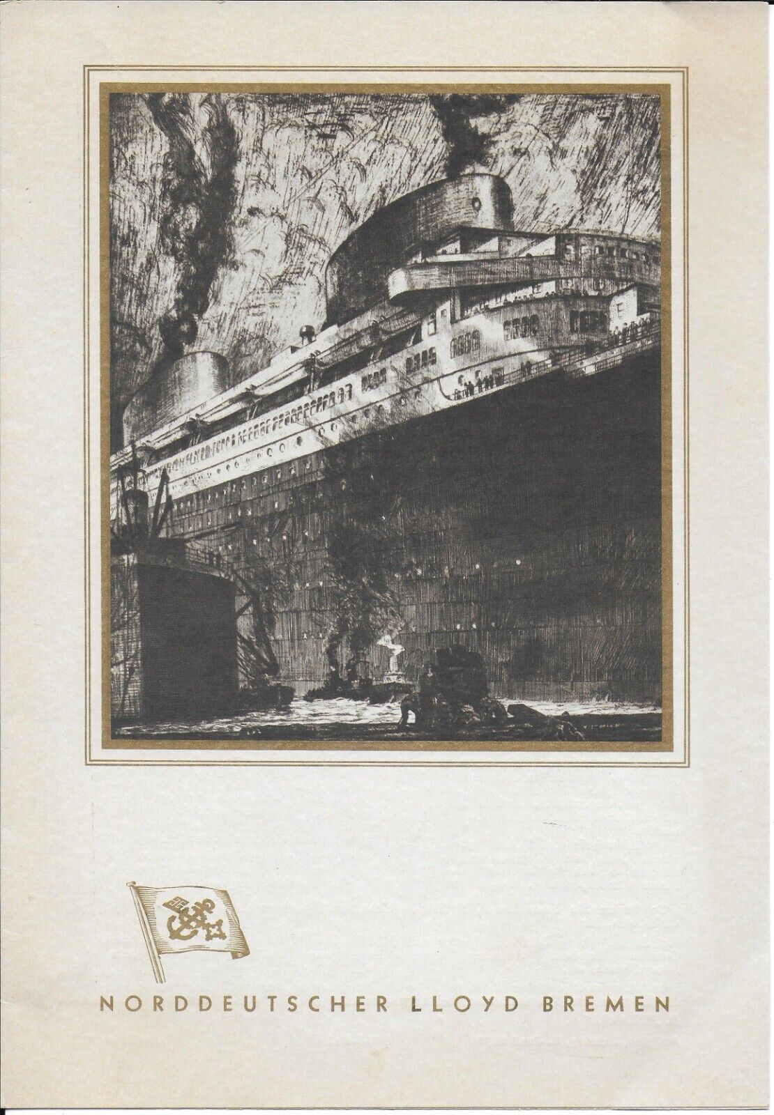 June 1936 Menu – SS Europa Norddeutscher Lloyd Bremen Line in English & German