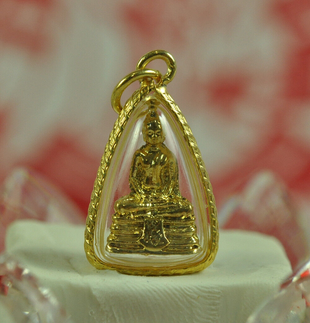 LP Sothorn Thai Amulet Buddha Figure Wat Figurine Jewelry Lucky Gold Pendant TOP