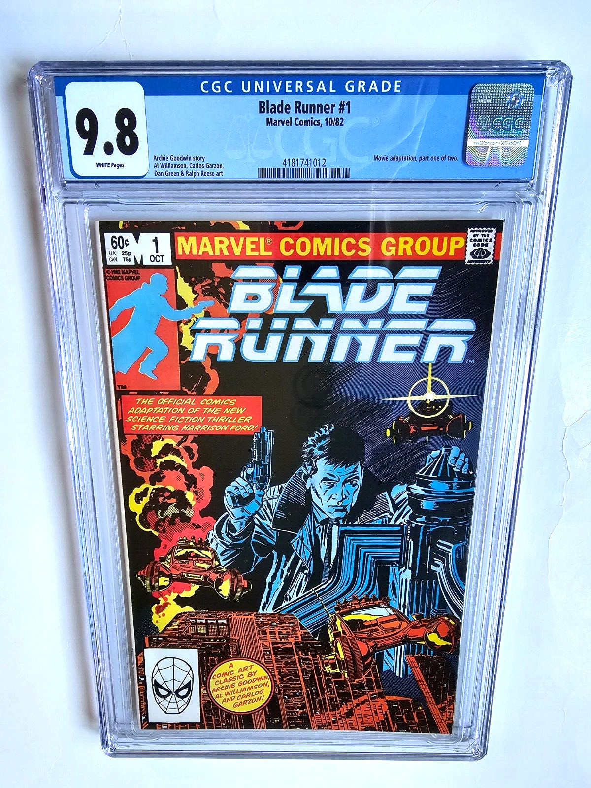 BLADE RUNNER #1 CGC 9.8 1982  +1ST APPEARANCE OF BLADE RUNNERS+