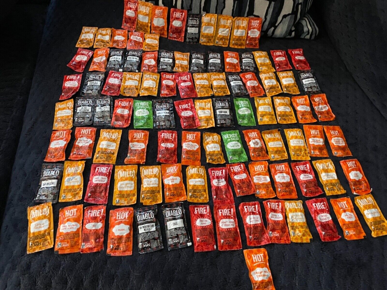 taco bell sauce collection every packet and phrase 
