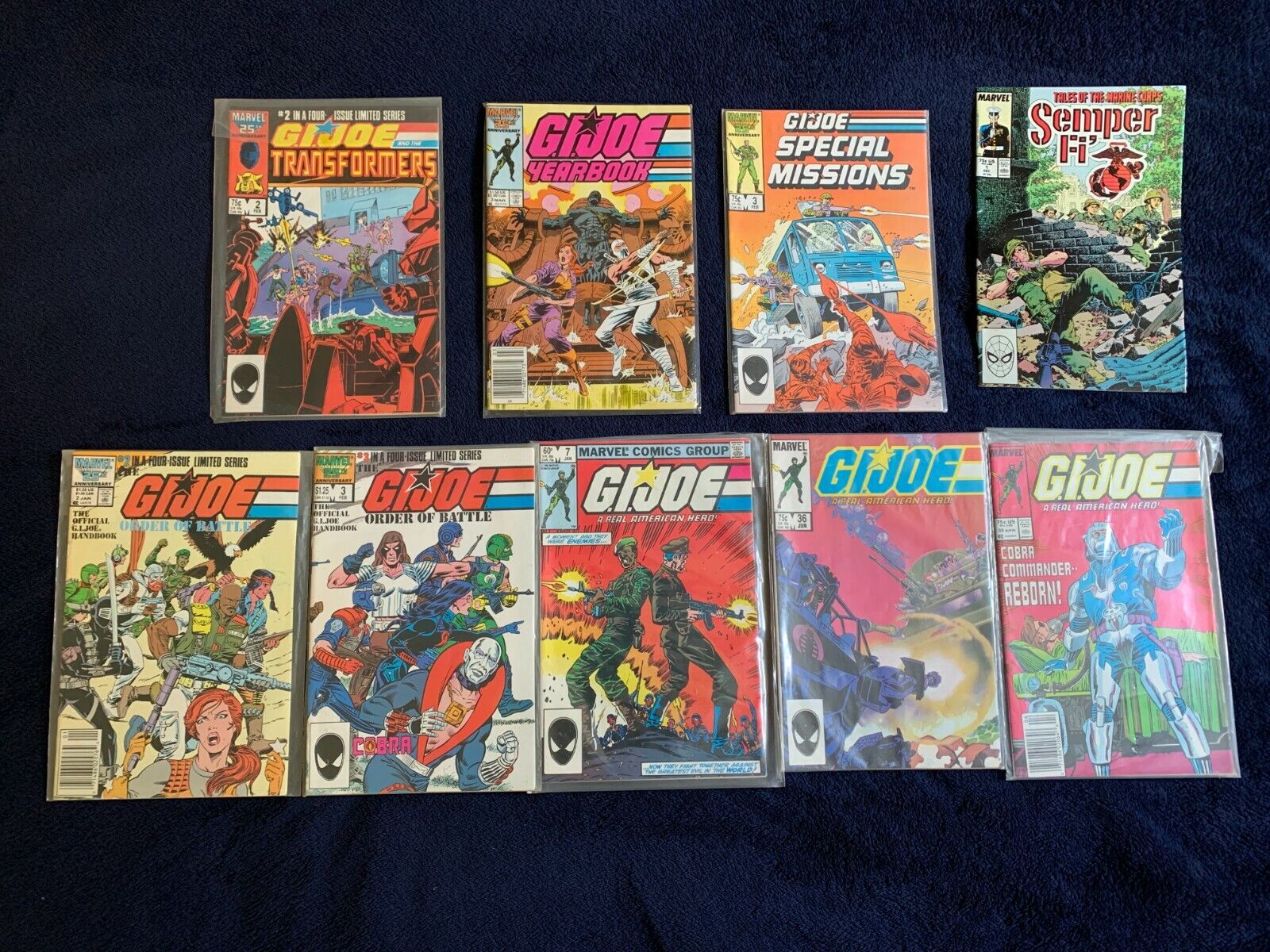 G.I. Joe Marvel Comics Mixed Lot of 8 Transformers Yearbook Order of Battle 