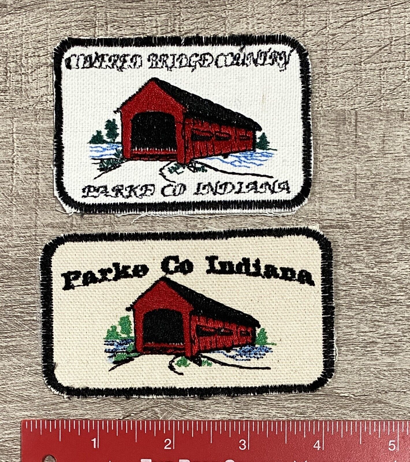 2 Parke County Indiana Covered Bridge Patches