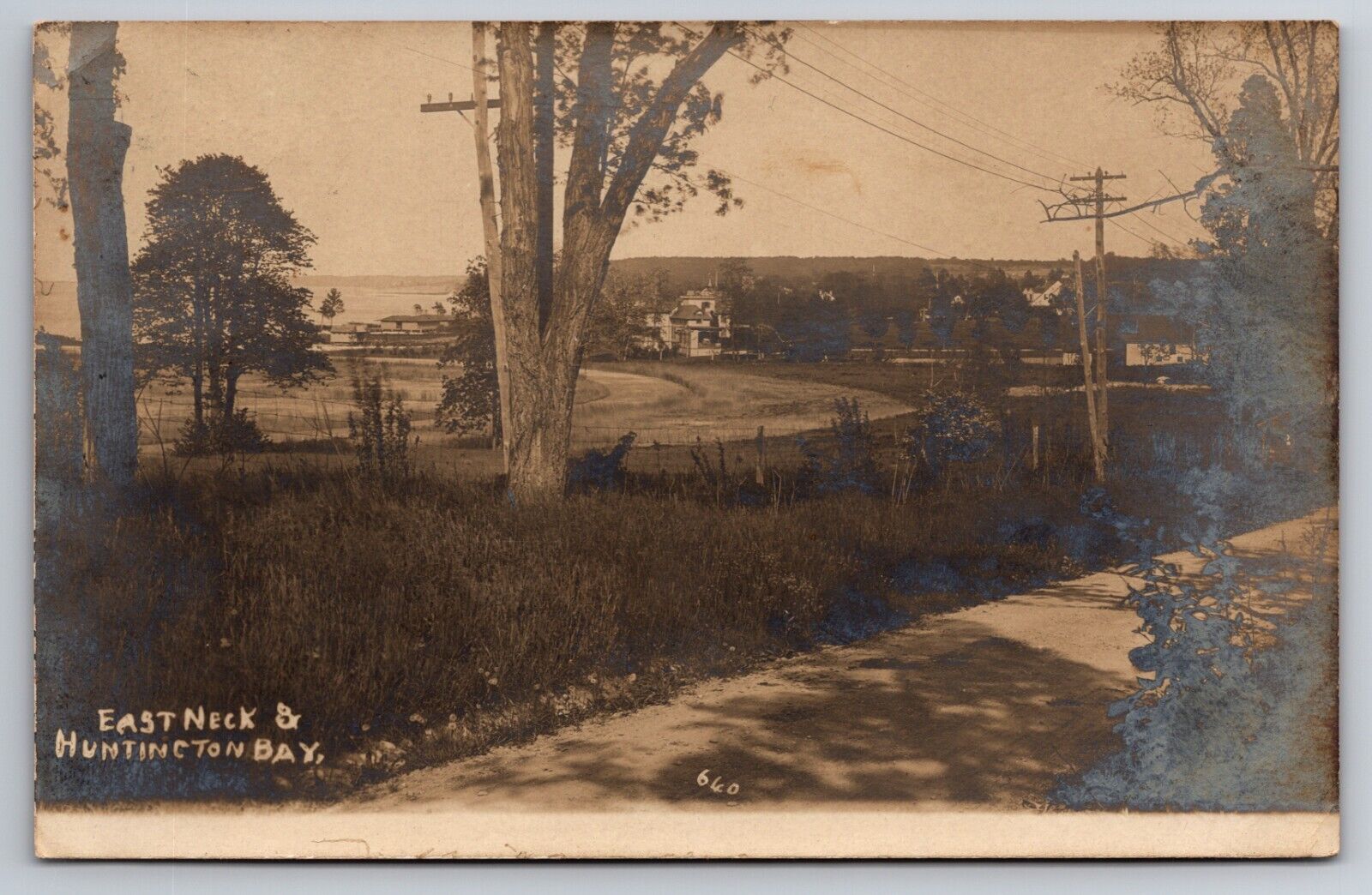 East Neck Huntington Bay Long Island New York Doane Cancel 1908 Real Photo RPPC