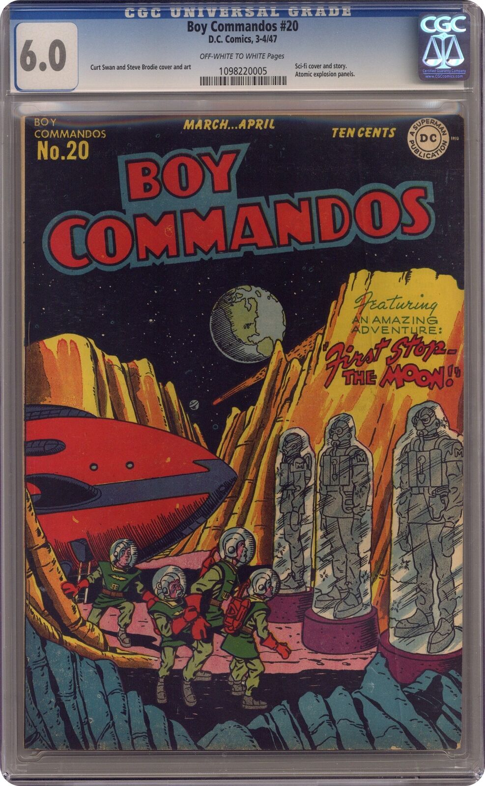 Boy Commandos #20 CGC 6.0 1947 1098220005