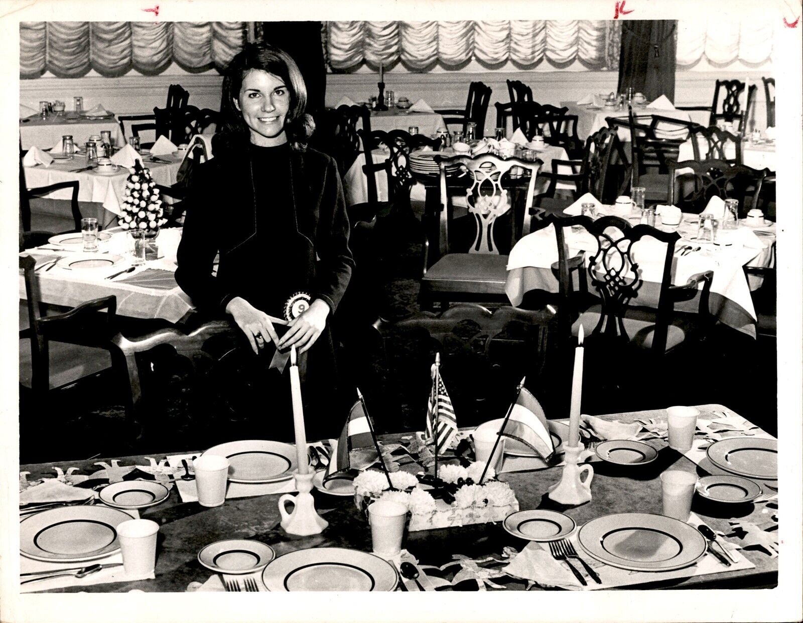 LD360 1968 Orig Philip Morgan Photo NANCY BLACK WINNING TABLE MISS JUNIOR MISS