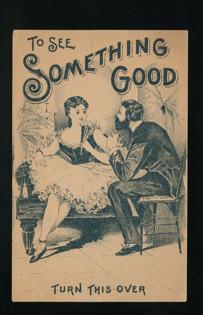 1880s Jas G Butler Tobacco To see Something Good Victorian trade card very clean