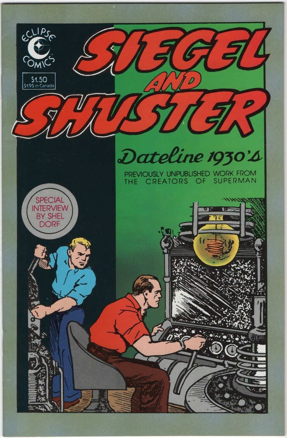 Siegel and Shuster Dateline 1930\'s Comic Book #1 Eclipse 1984 HIGH GRADE UNREAD