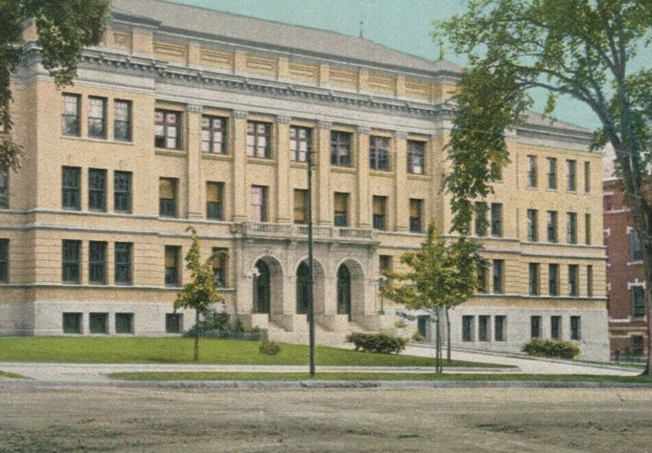 c1920s High School Springfield Massachusetts exterior E302