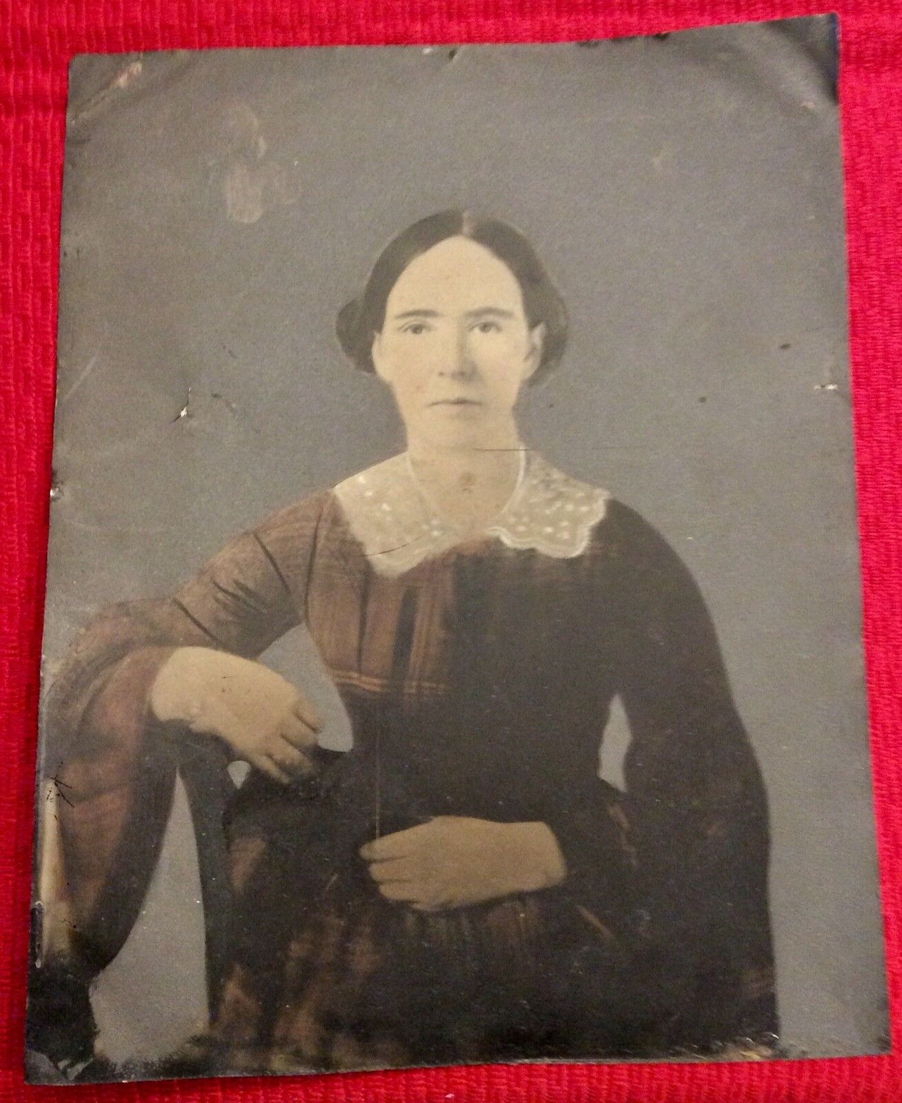 Rare Antique Full Plate Tintype Of Louise Dwight Wife Of Albert Hawes Photograph