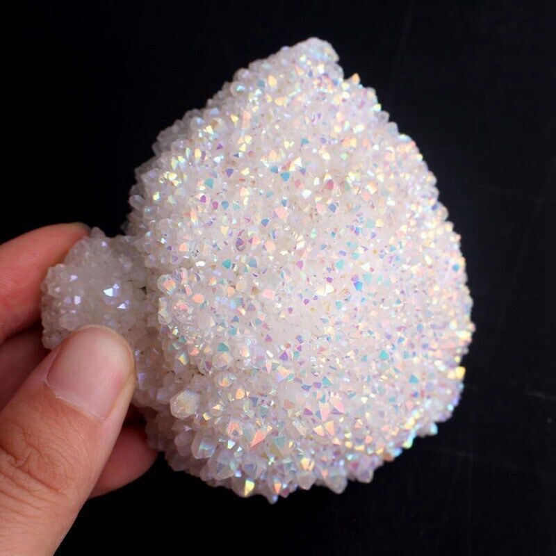 80-100g Natural Colorful Titanium Bismuth Energy Mineral Quartz Crystal Cluster