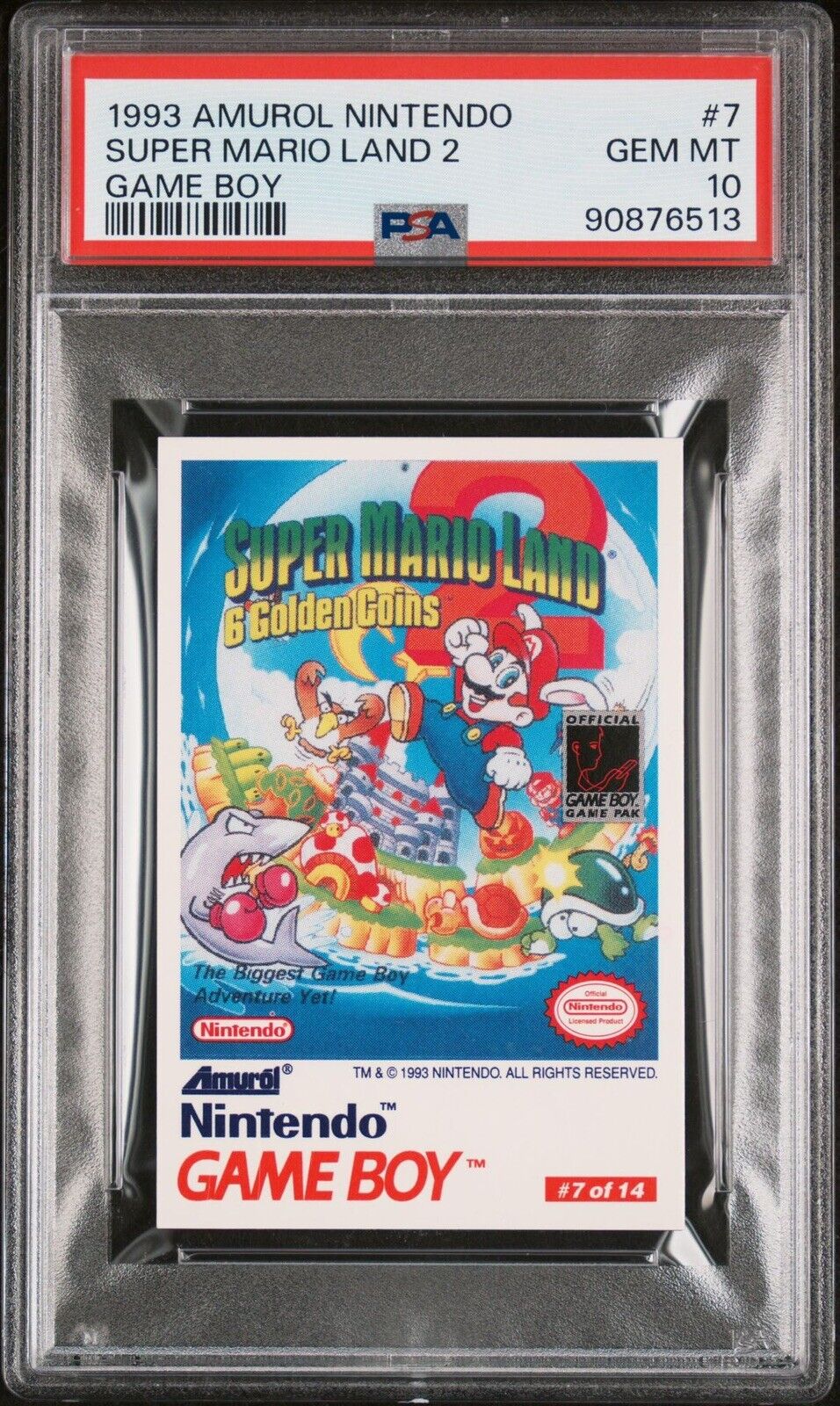1993 Amurol Nintendo Game Boy Super Mario Land 2 #7 PSA 10 GEM MINT POP 1