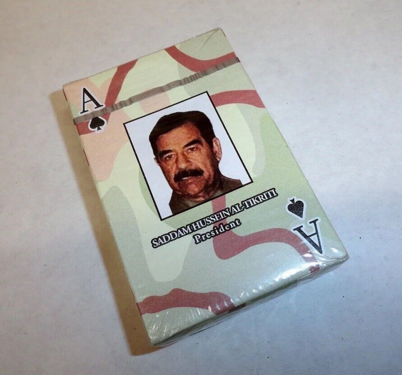 Iraq Most Wanted Playing Cards War Saddam Hussein Desert Storm 2003-sealed pkg.