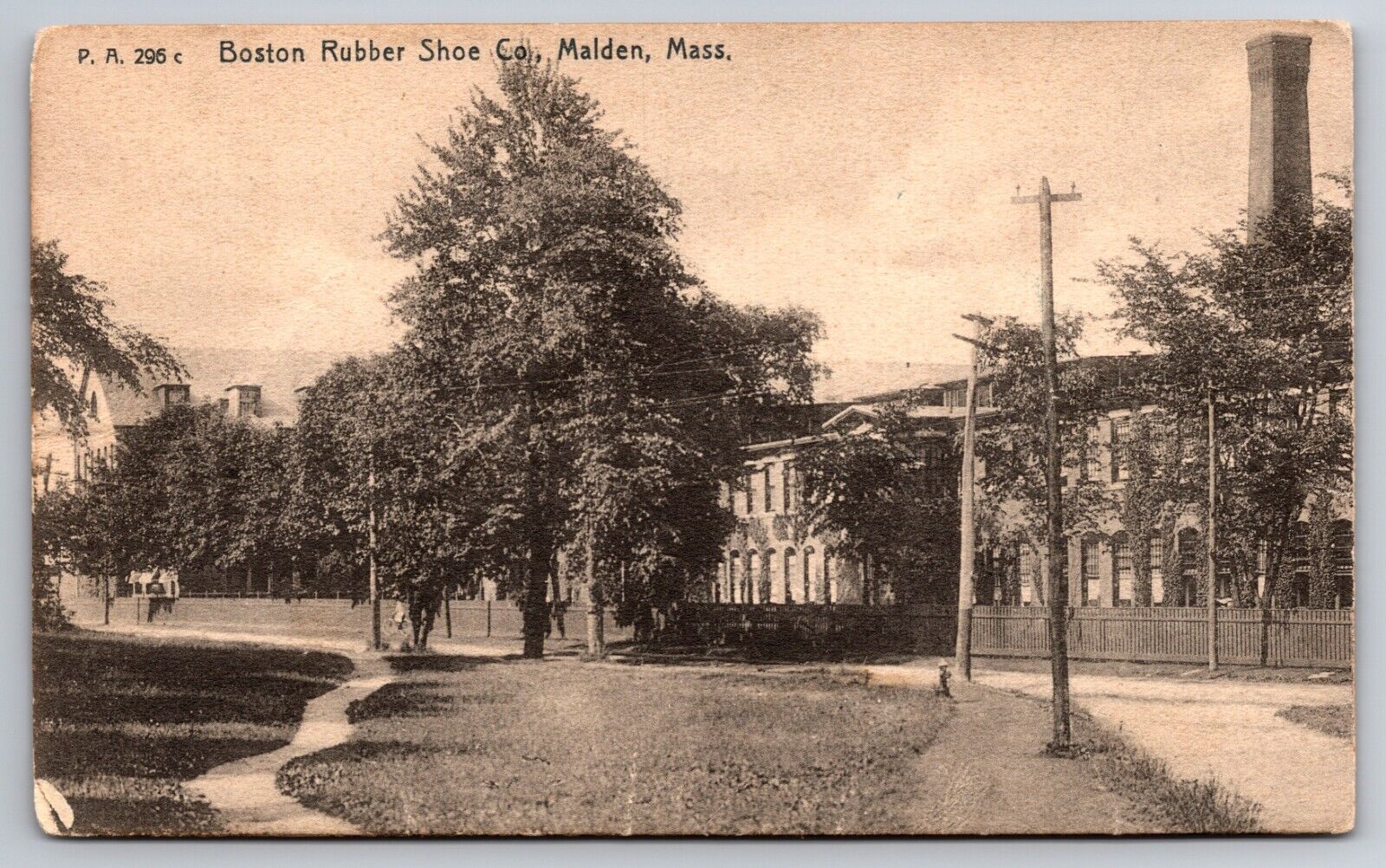 Boston Rubber Shoe Co. Malden Massachusetts MA c1910 Postcard