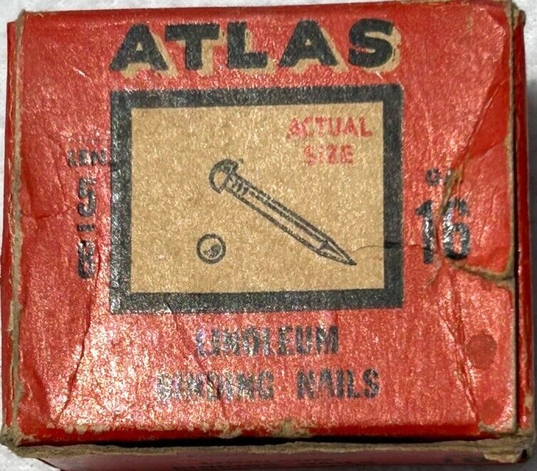 Vintage Atlas Braiding Nails - Half Full - Advertising