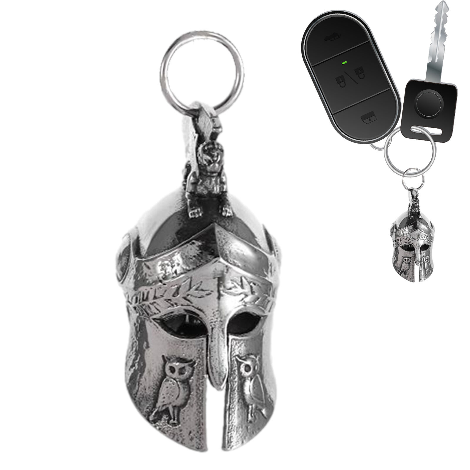 Motorcycle Bells Guardian Titanium Steel Good Luck Keychain Driving Safety Bells