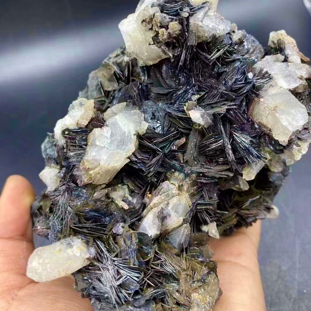 2.64LB A+++ Natural white Crystal Himalayan quartz cluster mineralsls Iron ore