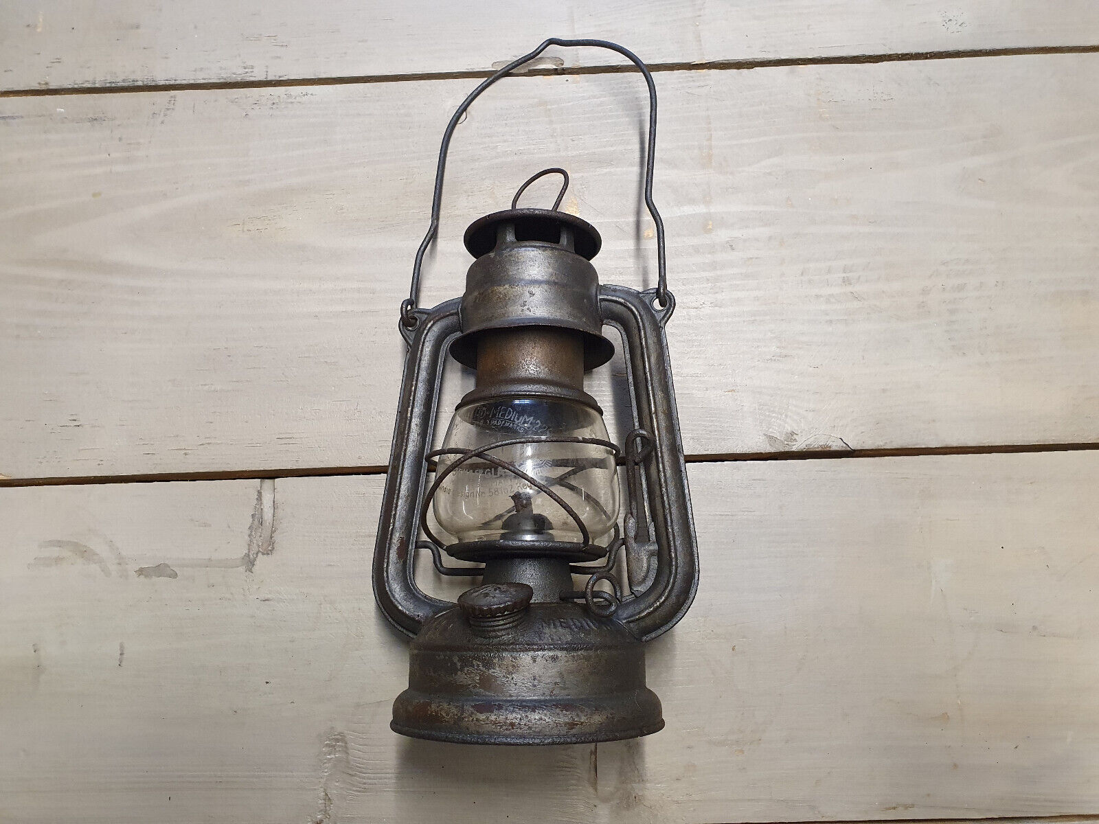 Original German WWII FeuerHand Lantern Kerosene Storm Lamp Medium 225 WW2