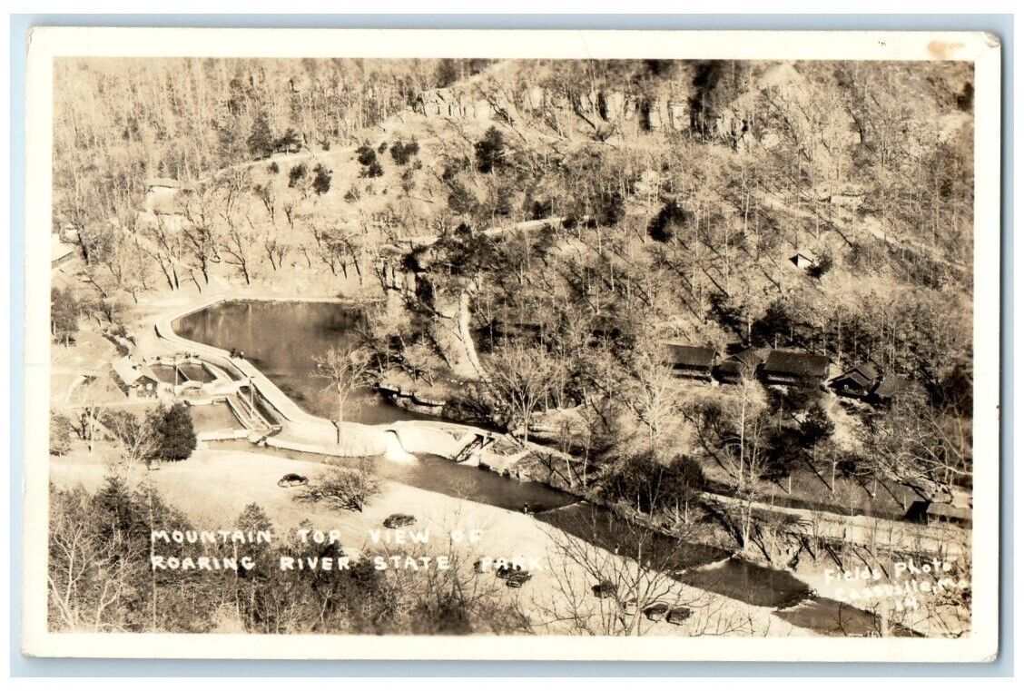 c1920's Mountain Top View Roaring River State Park Barry MO RPPC Photo Postcard