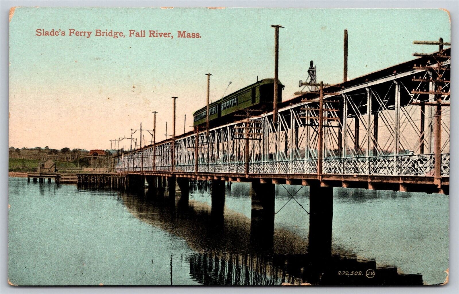 Postcard Slade\'s Ferry Bridge, Fall River MA N127