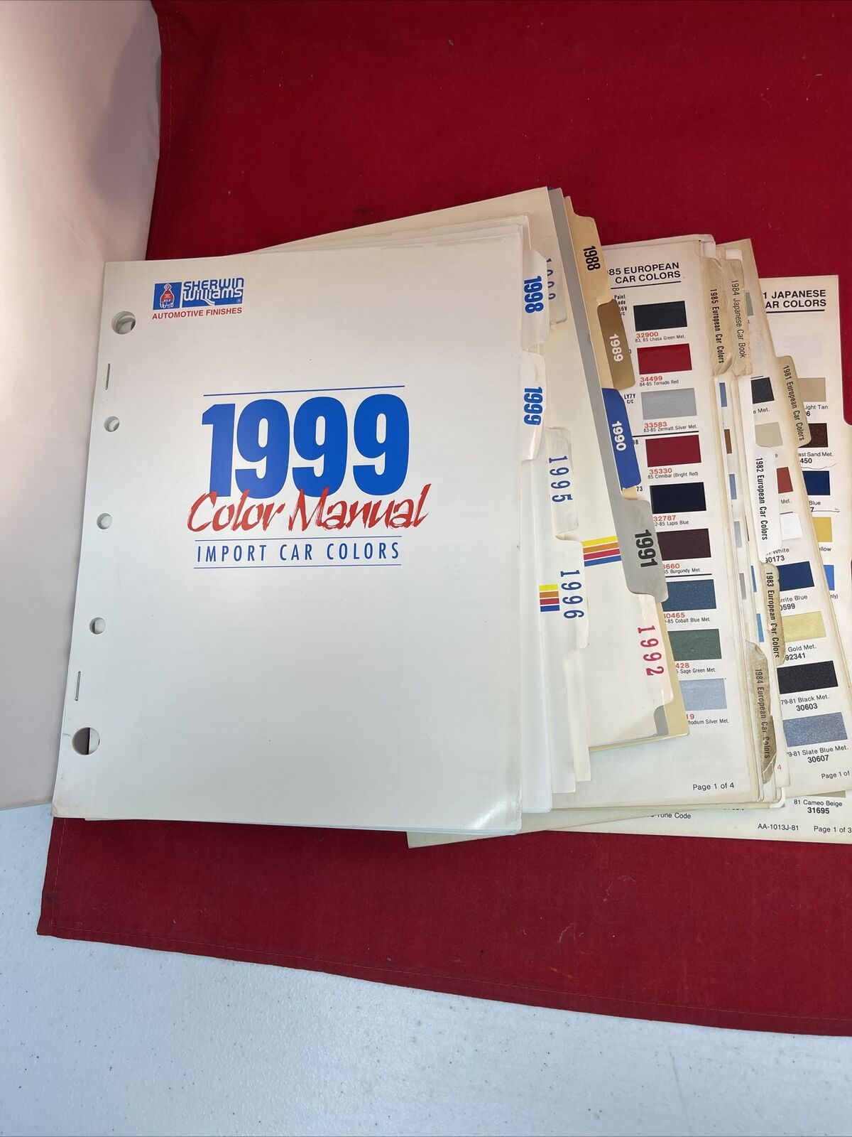 Acme Automotive Paint Color Manuals Import 1981-1985 1989-1996 1998 1999