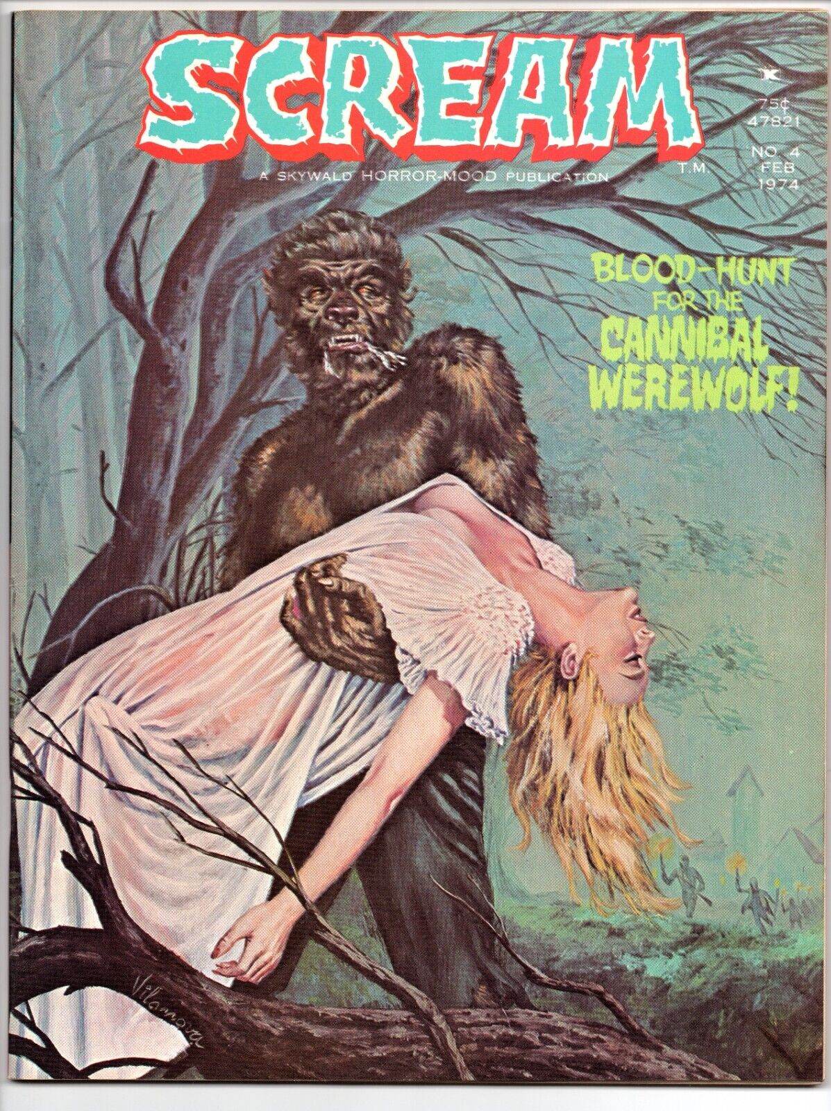 SCREAM 4 Feb. 1974 Edgar Allan Poe US comic book SKYWALD HORROR MOOD magazine VF