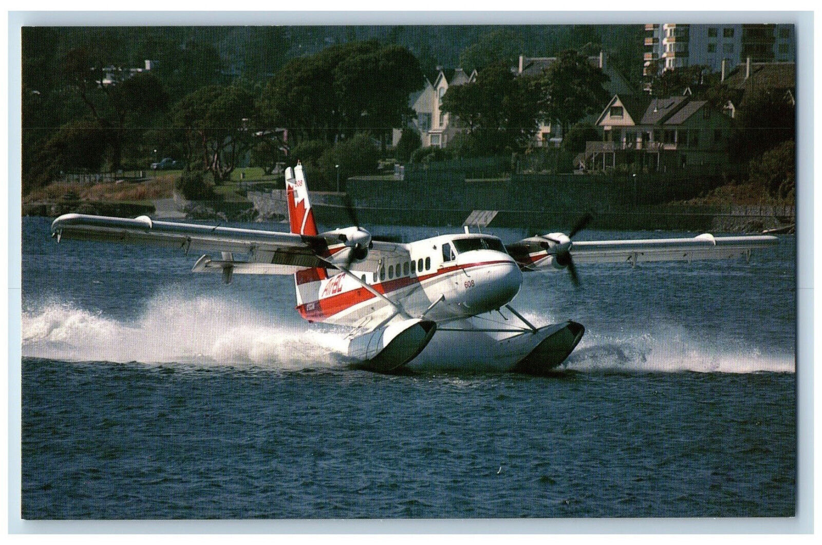 Vic BC Canada Postcard Air BC/Air Canada Connector DHC-6 Twin Otter 100 c1970's
