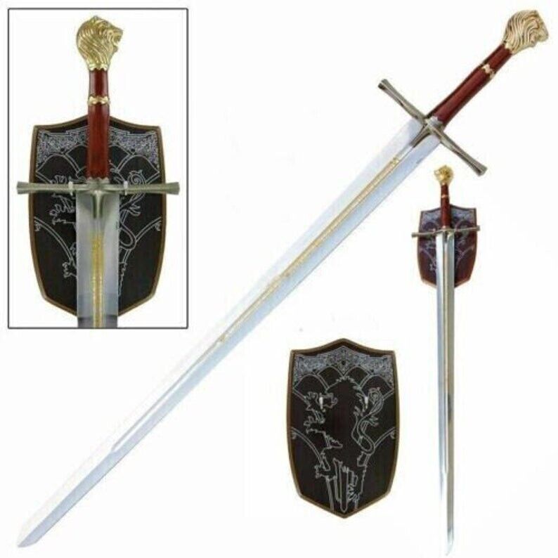 Chronicles of Narnia Prince Peter Lion Magic Kingdom Sword with wall Plaque