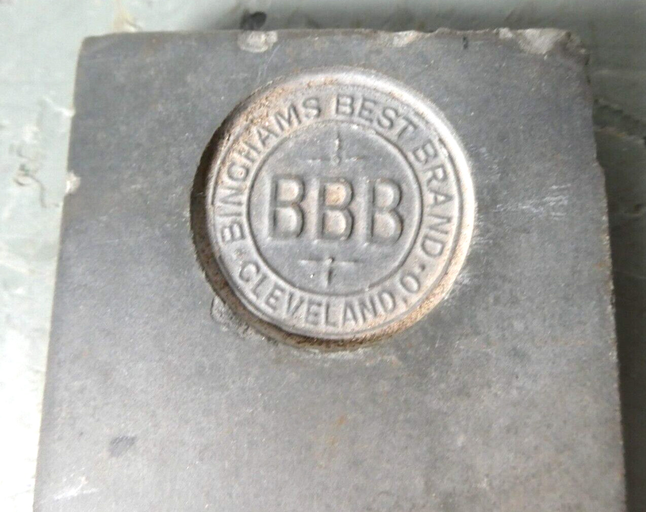 Scarce Antique BBB Binghams Best Brand Cleveland Razor Hone Sharpening Stone