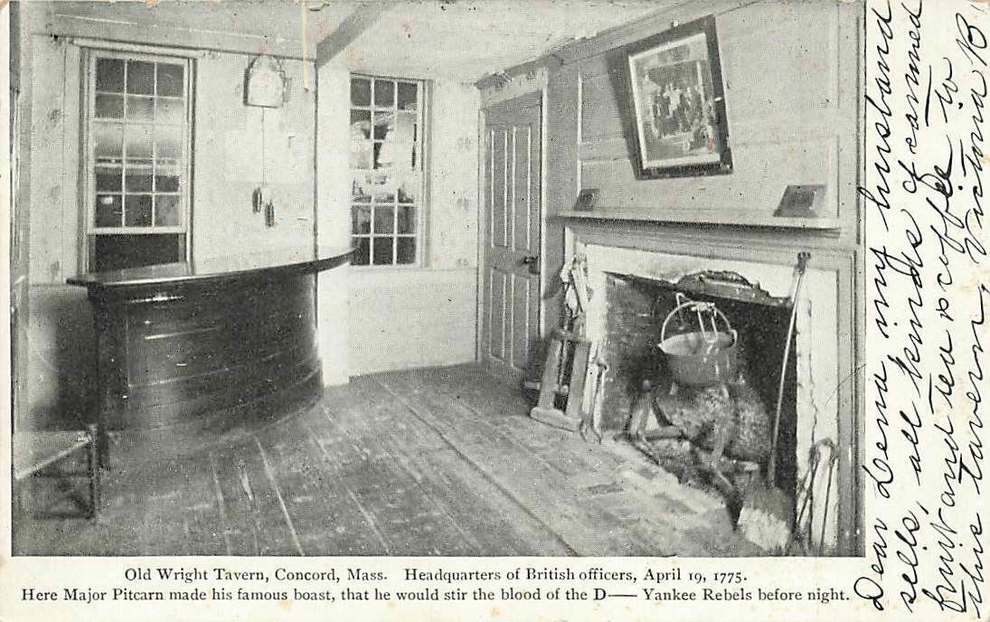c1905 Interior Old Wright Tavern Concord MA P254