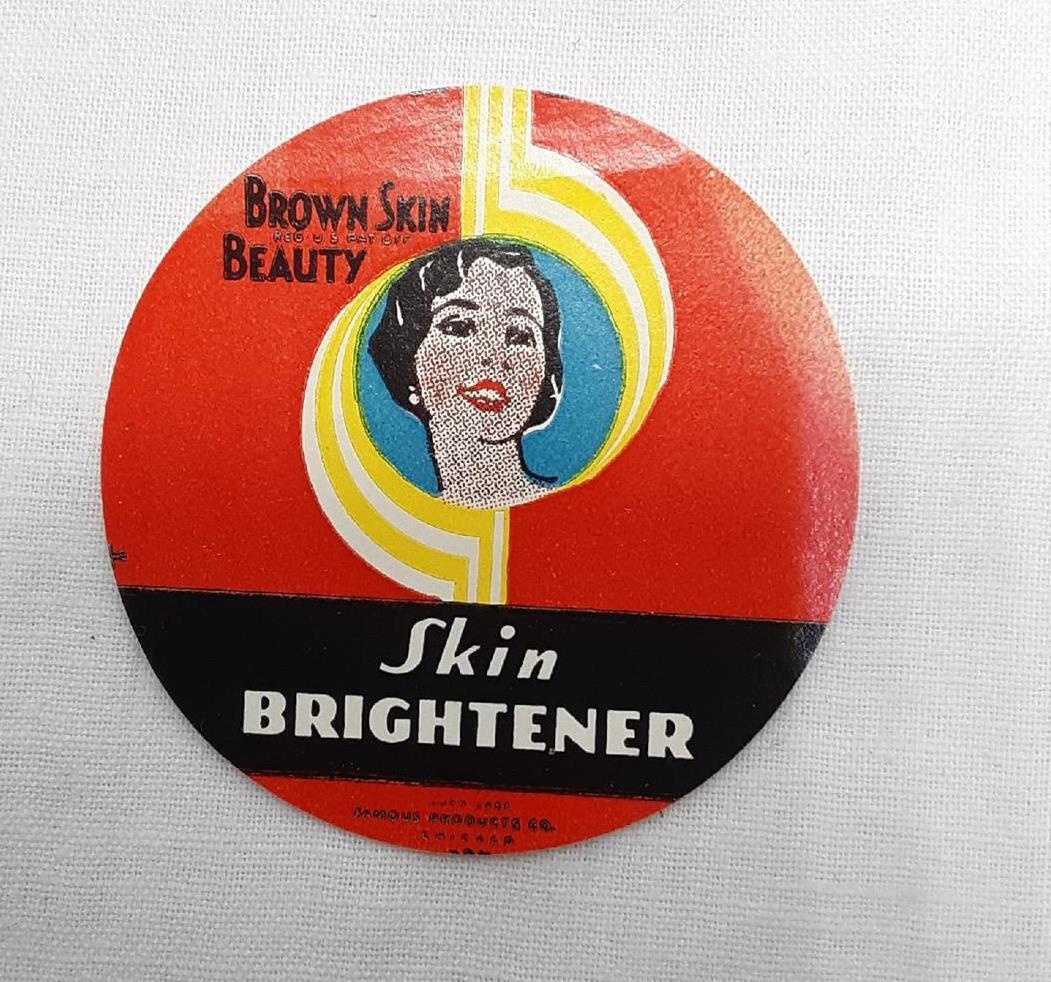 Vintage Brown Skin Beauty Skin Brightener African America Label Famous Products