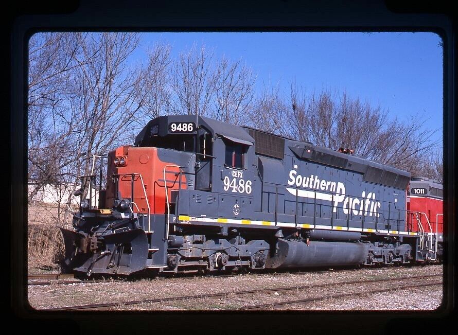 Original Railroad Slide CEFX 9486 SD45 at Sherman, TX
