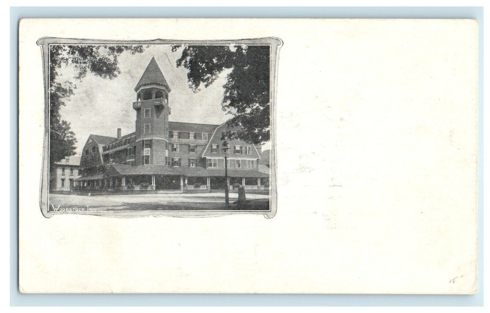 c1900 View Of Woodstock Inn Building Vermont VT Private Mailing Card Postcard  