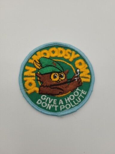 Official Woodsy Owl Souvenir Patch Iron on US Forest Service, Smokey Bear Series