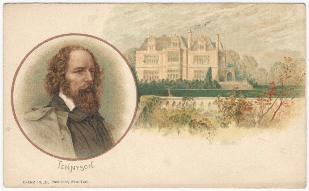 British Poet Alfred Lord Tennyson -Huld Authors Series 1900s Literary Postcard
