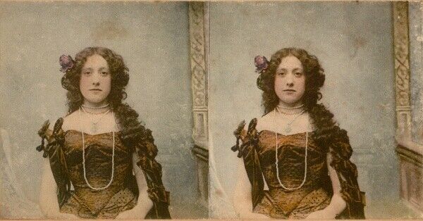20 Stereoviews Genre Theater Dancer ca 1880-1900 hand tinted Lot 3