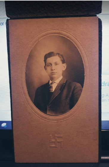 Antique Paper Framed Photo of Boy c.1900