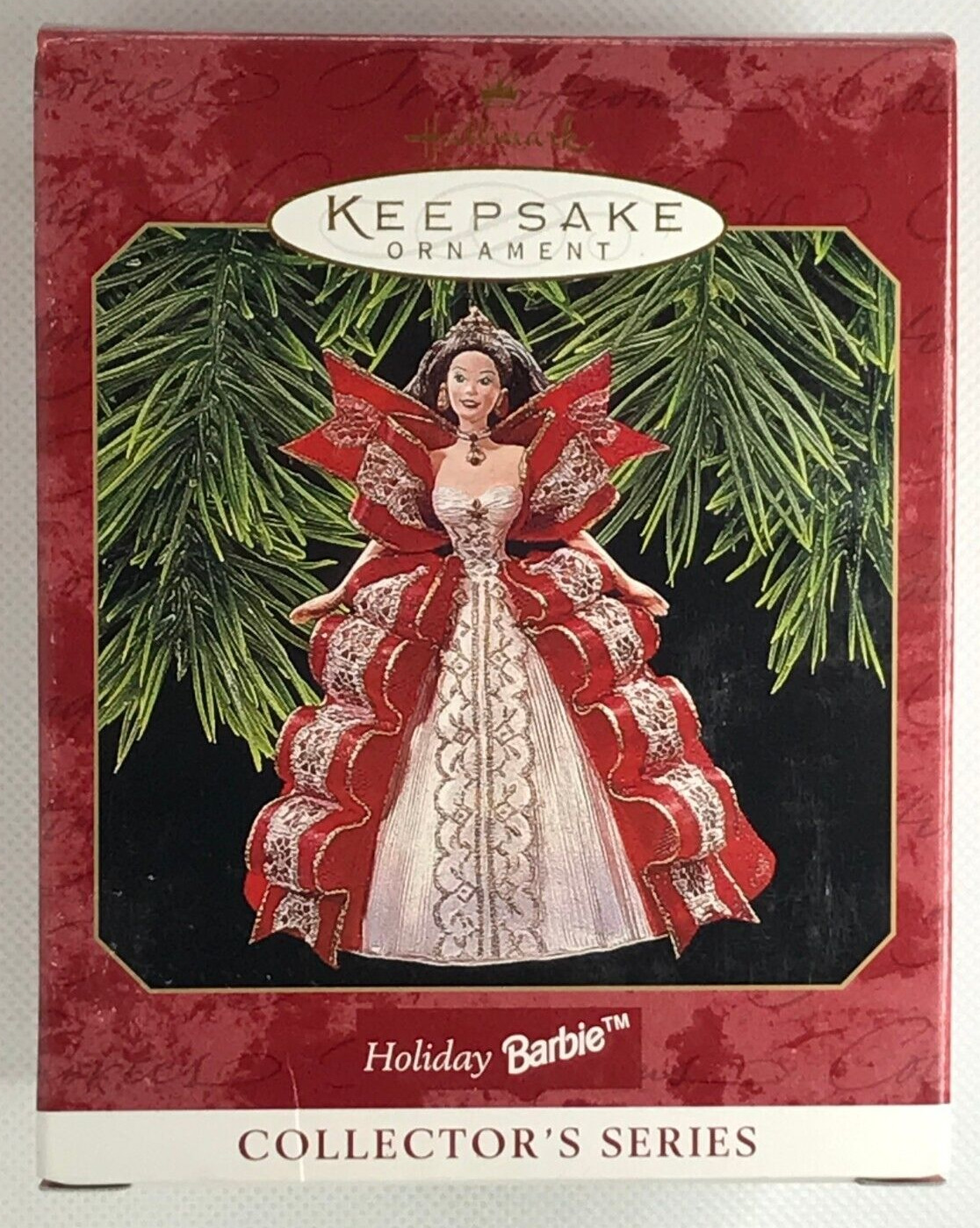 1997 Hallmark Keepsake Christmas Ornament Holiday Barbie Collector\'s Series #5.
