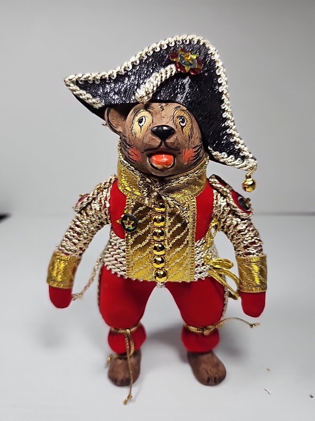 Napoleon Admiral Hussar Bear Russian Collectible Ceramic Toy Military Suit Plush
