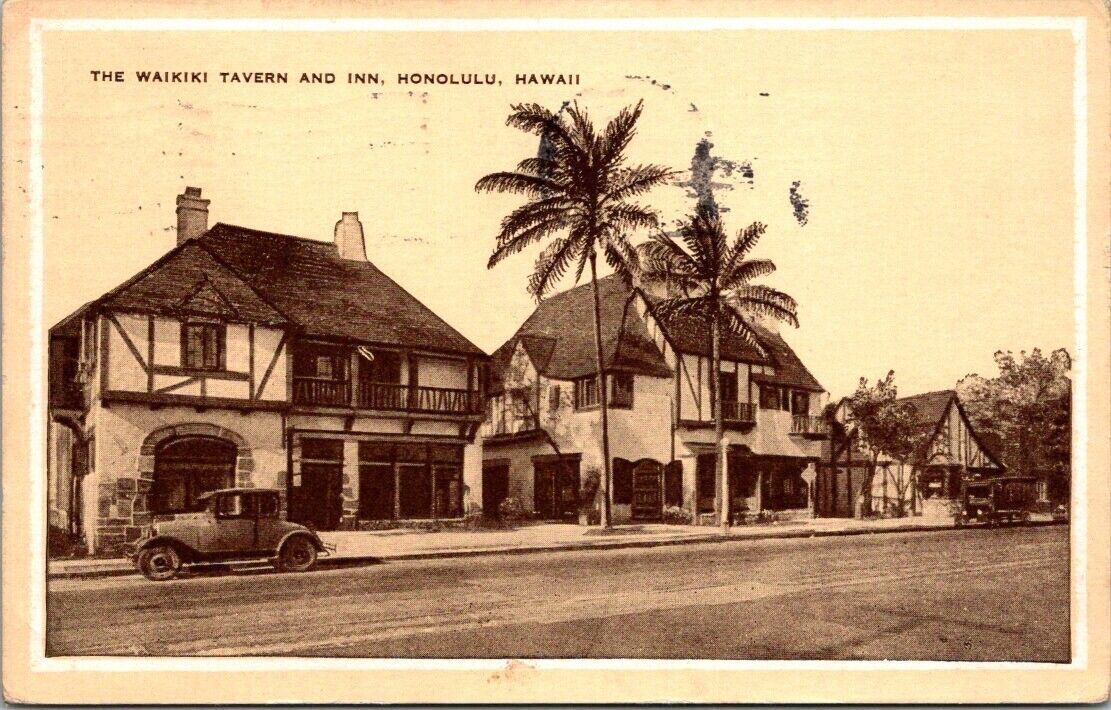 Vintage Postcard The Waikiki Tavern and Inn Honolulu Hawaii  HI A10