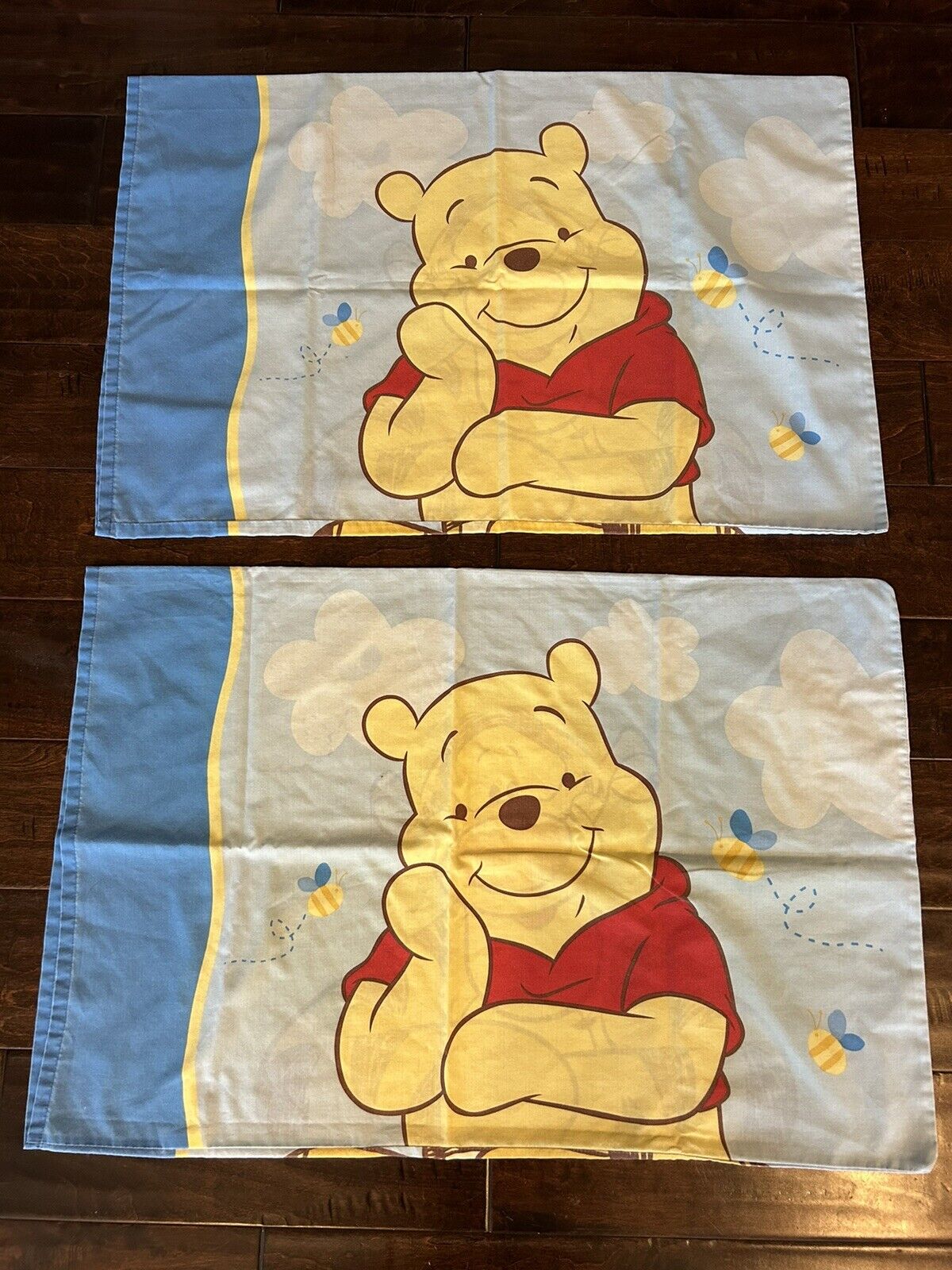 Vintage Disney Winnie the Pooh + Tigger Pillow Case Standard Size Double Sided