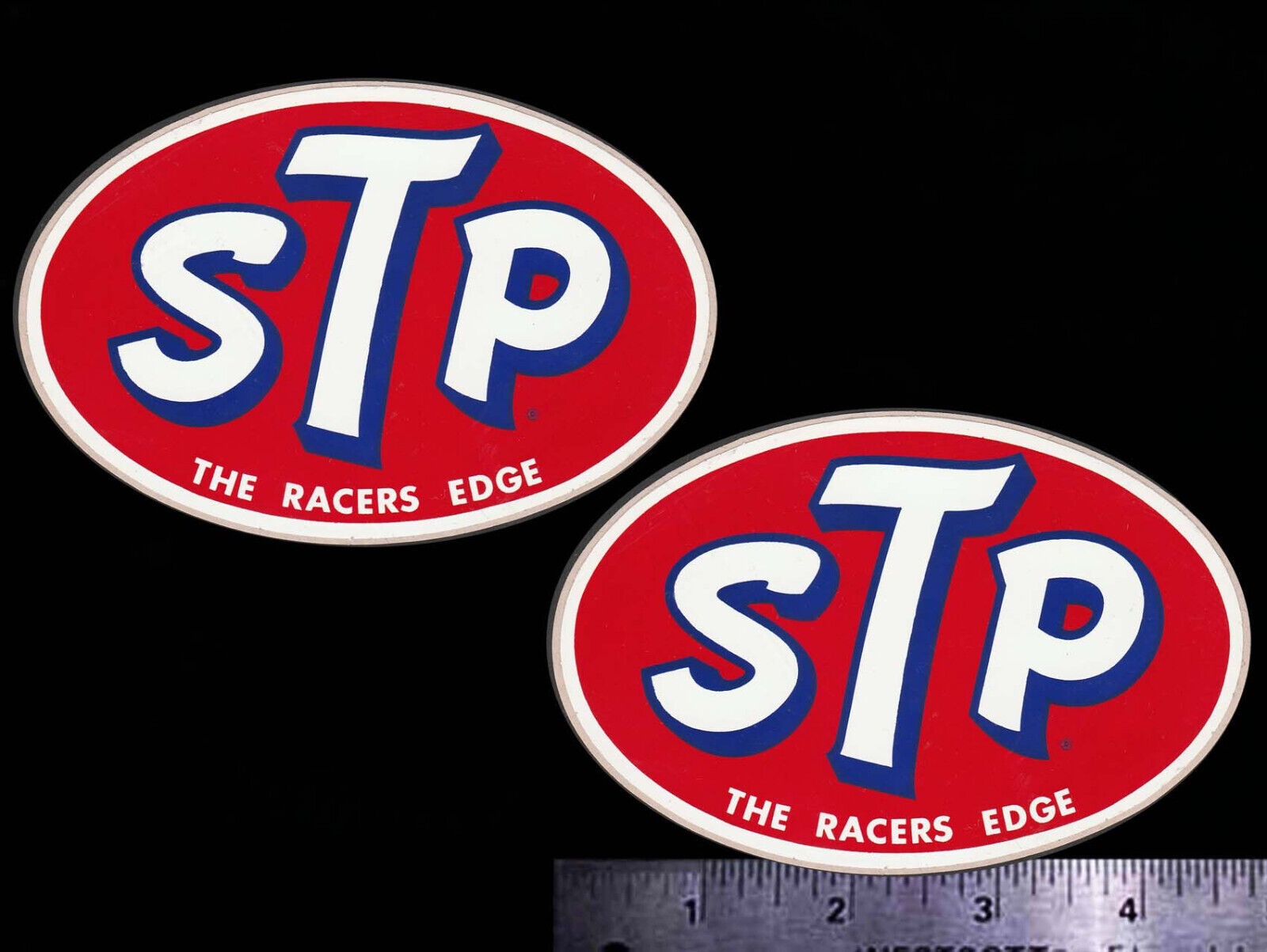 STP Racers Edge - Set of 2 Original Vintage Racing Decals/Stickers Richard Petty